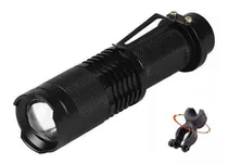 Lanterna Tática 576 Led T6 Recarregavel Com Suporte Bike Cor Da Lanterna Preta Cor Da Luz Branco-frio