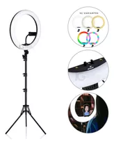 Lámpara Aro De Luz Led Rgb Belié® 14 Pulgadas Con Tripié Para Foto Video Y Maquillaje 0013