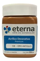 Acrilico Decorativo Eterna Metalizado 250 Ml