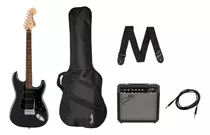 Guitarra Eléctrica Fender Combo Pk Af Strat Hss Lr Kit