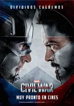 Poster Capitán América Civil War - 100 X 70 Cm