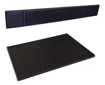 Pack 02 Alfombra Bar Mat Pvc Piso Bar Largo 60x8 Y 45x30 Cm 