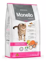 Monello  Alimento Premium Especial Para Gato Adulto Sabor Salmón Y Pollo En Bolsa De 15kg