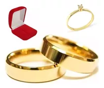 Par Alianças Moeda Antiga Casamento/noivado Cor Ouro 18k