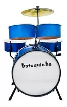 Bateria Infantil Rmv Batuquinha Pre Afinada Cores Cor Azul