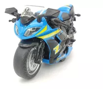 Miniatura Moto Corrida Metal C/ Som E Fricção Brinquedo 1:14