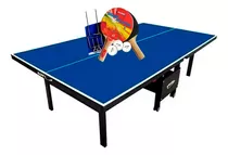 Mesa Ping Pong 18mm Mdf 1084 Klopf + Kit Tênis De Mesa 5030