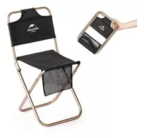 Banco Silla Banqueta Plegable Camping Naturehike Mz01 Color Negro