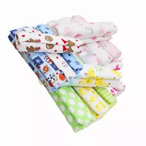 Pack 4 Mantas De 100% Algodón De Bebé Swaddle Pañales 