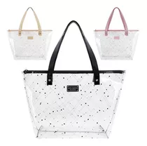 Bolsa Feminina Charmosa Glow Transparente Jacki Cores Cor Preto