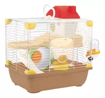 Jaula Para Hamster | Casita Rueda Sustrato 28.9x22.2x30.1 Color Marrón