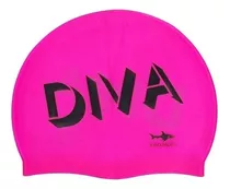 Gorra Natacion Adulto Modelo Diva - Escualo Color Rosa Diseño De La Tela Estampada Talla Unitalla