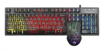 Kit De Teclado Y Mouse Gamer Marvo Km409 De Color Negro