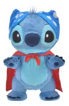 Stitch Peluche Super Heroe 30cm Con Capa Disney Japon 