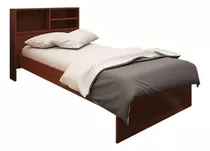 Cama Clásica Orlandi Repisa 1 Plaza Color Mogno Fabricada En Mdp