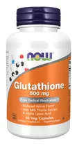 Glutatión, 500 Mg, Now Foods, 60 Cápsulas Vegetales, Sabor Sin Sabor