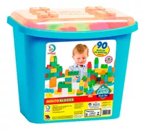 Blocos Montar Baby Land Box 90 Peças - Menino - Cardoso Toys