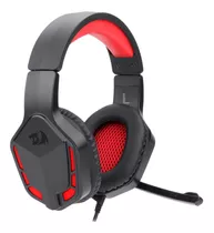 Auriculares Gamer Redragon H220 Themis Negro Con Luz Led Roja