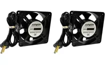 Turbina Cooler Buje 4 12x12x2,5 Cm Indoor + Ficha Y Cable X2