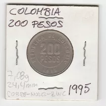 Moneda Colombia 200 Pesos 1995 Vf