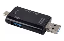 Adaptador Lector Memoria Sd Tf Pendrive Usb Tipo C Micro Usb