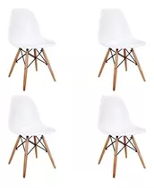 Cadeira De Jantar Empório Tiffany Eames, Estrutura De Cor Estrutura Da Cadeira Branco