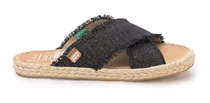 Sandalias Cross Lurex Negro