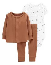 Carter´s Set 3 Piezas Body Campera Pantalon Marron 1n676010