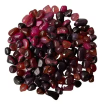 Pedra Natural Ágata Rosa Rolada Polida 1-2cms - 500g