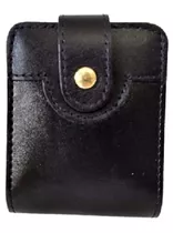 Porta Batom Duplo Em Couro Feminino Para Bolsa Artlux B060 Cor Preto