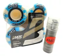 Ruedas Para Skate Brats Conicas 56mm 191a + Rodamiento Abec5