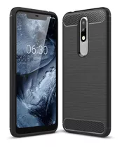 Funda Fibra De Carbono Compatible Con Nokia 5.1 Plus