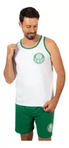 Pijama Masculino Curto Regata De Algodão Palmeiras Oficial