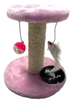 Rascador Para Gato Mini Torre Terciopelo Cuerda Y Accesorios