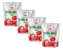 4 Vitalion Vit C Kids Sabor Morango 120gomas Sidney Oliveira