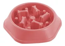 Plato Anti Ansiedad Come Lento Para Perros Mascotas Color Rosa Chicle