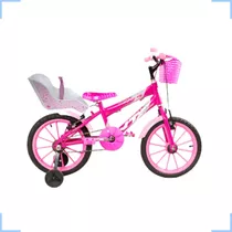 Bicicleta Infantil Feminina Aro 16 Com Caderinha De Boneca