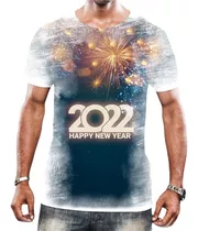 Camisa Camiseta Feliz Ano Novo Happy New Year 2022 Férias 18