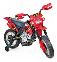 Mini Motinha Elétrica Infantil Motocross Para Crianças Voltagem Do Carregador 110v/220v Cor Vermelha Homeplay 244