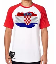 Camiseta Infantil Ate Adulto Bandeira Croacia Croatia
