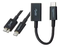 2 Cables Adaptador Usb C A Usb / Cargador Micro B A Usb C