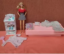 Barbie  90s Muñeca Con Accesorios Y Muebles.