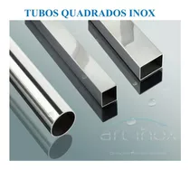Tubo Inox Quadrado 30x30 Polido - 60 Centimetros