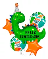 Set Globos Dinosaurio Decoración, Fiesta, Cumpleaños 