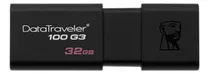 Pendrive Kingston Datatraveler 100 G3 Dt100g3 32gb 3.0 Negro