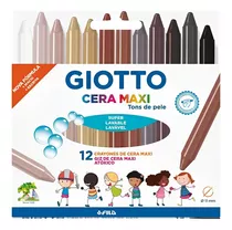 Giz Giotto Cera Maxi 12 Cores Tons Pele