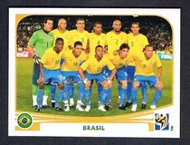 Lámina Album Mundial Sudáfrica 2010 / Brasil Team