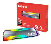 Disco Ssd Adata Spectrix 500 Gb Con Iluminación Rgb Plateado