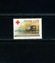 Sellos De Chile. 75 Años De La Cruz Roja Chilena.