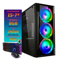 Pc Gamer Intel I5 7400 8gb Ddr4 Ssd 240gb Kit Vídeo 4gb